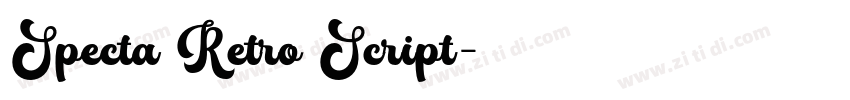 Specta Retro Script字体转换